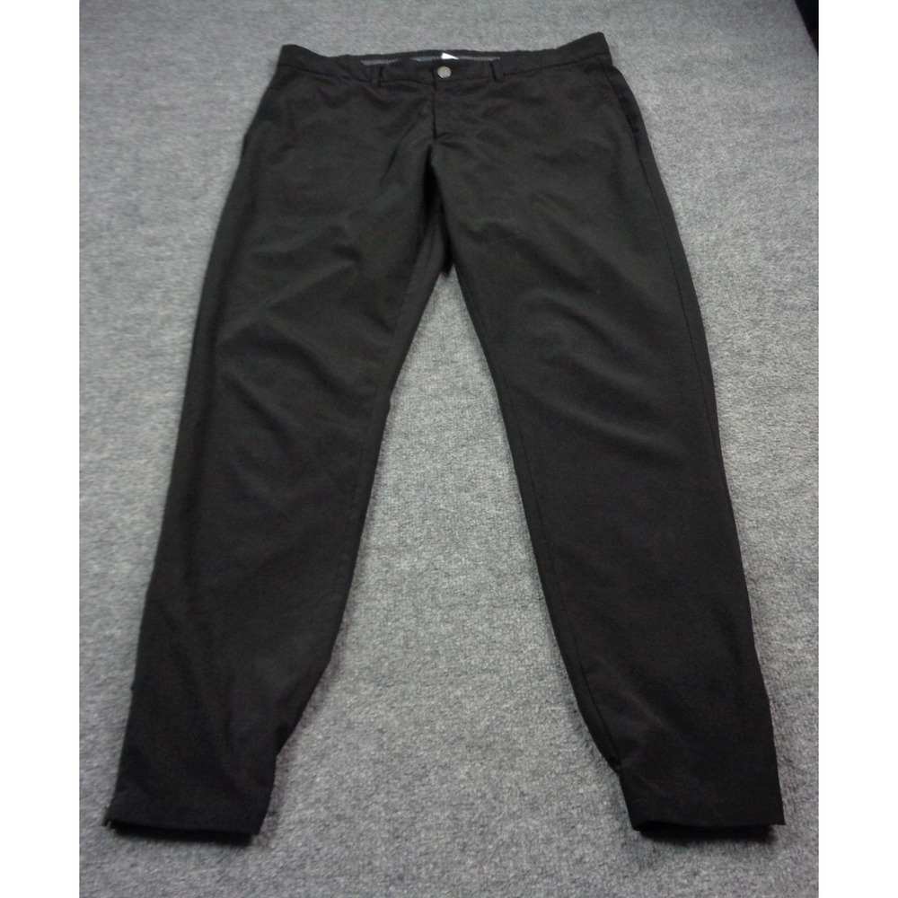 Primo Golf Pants Mens 36x32 Black Performance Jogger Zip Ankle Stretch Golf